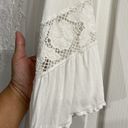 l*space L* White Lace S/S Blouse Anthropologie Bohemian Blouse Size Med EUC #7230 Photo 2