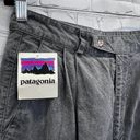 Patagonia  Womens 100% Cotton Pants Gray Size 14 Pleated Front Tapered Leg Photo 3