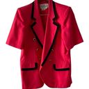 Oleg Cassini Vintage  HOT neon pink double breasted blazer jacket size 14/L Photo 1