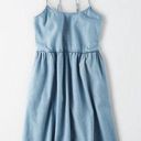 American Eagle Denim Strappy Babydoll Dress Photo 0