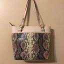 Anne Klein Neutral Snake Print Shoulder Tote Bag, Like New! Photo 3