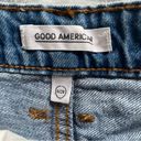 Good American  Ultra High Rise Destroyed Distressed Denim Mini Booty Shorts 28 Photo 3