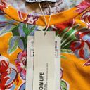 ZARA New NWT  Women Dress Size Small S Tropical Print Adjustable Cut Out Sides Photo 12