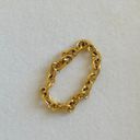 Soft Chain Ring, Gold Chain Ring, Size 6 Photo 0