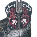 Ariat  Fatbaby Original Embroidered Skull Cowboy Westerm Boots WMN 7.5 Black Red Photo 11