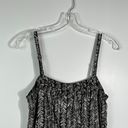 The Loft  Black & White Pattern Lightweight Jogger Leg Tank Top Jumpsuit Romper XS Photo 4