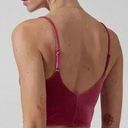 Athleta Elevation V-neck Velvet Crop Top - Built In Bra With Pads, Pink Photo 1