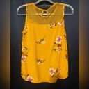 No Bo  Yellow Floral Sleeveless Top Photo 1