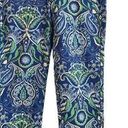 J. McLaughlin  Slim Leg Pant Jeans‎ Women Size 2 Blue Green Preppy Paisley Ankle Photo 0