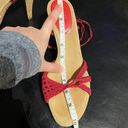 Cole Haan Like New!  Vintage y2k Knit Crochet lace up Slingback sandals Photo 7