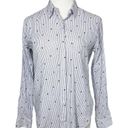 Rails  Taylor Flocked Striped Collared Button Down Moon Stars Blue White Small Photo 2