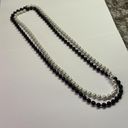 Cookie Lee Signed  Costume Necklace White / Black Bead Beaded / No Clasp Photo 3