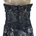 Petal Xtreme Strapless Lace Sequin Mermaid Evening Gown 3D Floral  Size 6 Photo 9