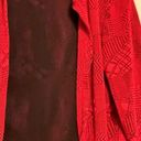 Coldwater Creek  slinky red black open Cardigan shirt, medium Photo 1