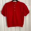 Everlane  The Oversized Polo Shirt Top Cotton Goji Berry Red Size S NWT Photo 3