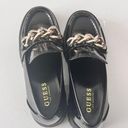 Guess  Women's Hillford Shiny Black Faux Leather Platform Chunky  Loafers Sz 7.5 Photo 4