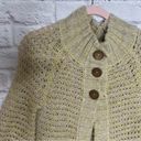 Free People Open Knit Cream and Yellow 3 Button Flared Sleeve Cardigan Photo 6