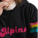 Pepe Jeans ANTHROPOLOGIE Alpine Back When Hoodie Sweatshirt Black Cotton Retro-chic XS EUC Photo 6