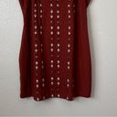 Shyanne  Rust Embroidered Geo Stripe Mini Dress Photo 4