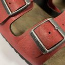 Birkenstock Red Burgundy  double strap buckle Sandals great condition Sz 36 Photo 3