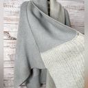 FATE. Please Yourself Gray and Cream Open Shawl Chunky Cardigan, EUC, Small Photo 10