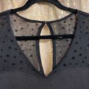 Hollister  black bodycon long sleeve mini dress, mesh with stars, size S Photo 1