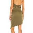 Elliatt NWT  Camo Olive Green Satin Halter Asymmetric Cocktail Mini Dress XS Photo 12