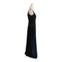 Laundry by Shelli Segal  Black Ruched Beaded Women Size 4 Formal Maxi Dress Gown Photo 2