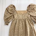 Storia  lace floral puff sleeve mini dress yellow gold wedding event S boutique Photo 9