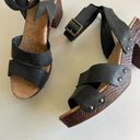 Kork-Ease Korks Mia Strappy Black Genuine Leather Ankle Platform Sandals 10 Photo 7