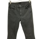 MOTHER Denim The Insider Crop Step Fray Jeans in Not Guilty Black Size 30 Photo 2