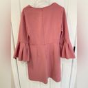 Ann Taylor  Pink Crew Neck Bell Ruffle Sleeve Professional Shift Dress Size 4 Photo 1