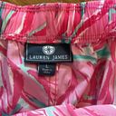 Lauren James  Pink Tulip Athletic Gym Shorts Size L Drawstring Quick‎ Dry Photo 2