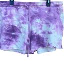 Wildfox  purple & white tie dye stars cotton lounge shorts size XL NEW Photo 0