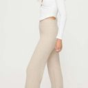 Princess Polly Montana Cream Ribbed Relaxed Fit Wide Leg Knit Pants S/M Photo 2