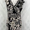 Jones New York  Dress Black/Cream Sleeveless Front Wrap Detail Dress NWT $205 Photo 0