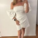 Elliatt *NWT*  Palladium Mini Dress in Ivory with Puffy Sleeves Photo 0