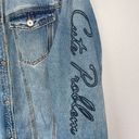 Boom Boom Jeans  Denim Jacket M Embroidered Long Sleeve Button Up Photo 2