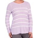 The Moon Design365 Striped Crew Neck Sweater Knit Violet Pullover Size L MSRP $108 Photo 1