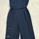 Tommy Hilfiger  Navy Tie-waist Sleeveless Crew Neck Wide Leg Cropped Jumpsuit 10 Photo 0