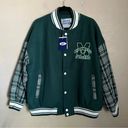 Aelfric Eden NWT  Tweed Sleeve Bomber Jacket in Green Large Unisex Photo 0