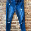 Wax Jean Butt I Love You Distressed Skinny Jeans Blue Size 2 Photo 2