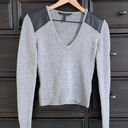 BCBGMAXAZRIA Women’s Size XS Gray & Black‎ V-Neck Sweater Photo 0