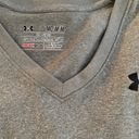 Under Armour Gray Long Sleeve V Neck Photo 2