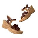 Kork-Ease Kirk’s by  Leather Brie Platform Sandals Brown Size 8 NWT Photo 0