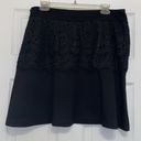 CAbi  3496 Black Soirée A-line skirt with lace detail Photo 2