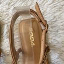 Soda  by Buckle chain flat sandals, size 6 Photo 3