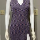 l*space NWT  BABE PURPLE HALTER SWEATER KNIT BODYCON DRESS Photo 3