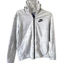 Nike  Full Zip Jacket Hoodie Black White Gray Size Medium Photo 0