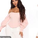 FashioNova Pink Off The Shoulder Corset Top Photo 0